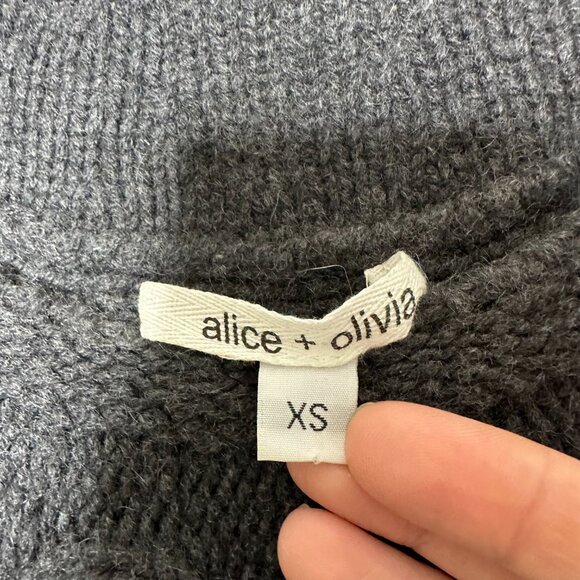 Alice & Olivia Cashmere Gray Sweater Dress XS - Picture 4 of 5